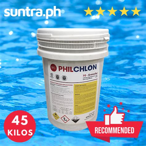 Philchlon Chlorine Granules for Swimming Pools (45 kilos).